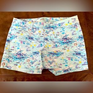 Old Navy Beach Scene Pixie Shorts women’s size 6 NEW 2014 Lilly Lawsuit 😬
